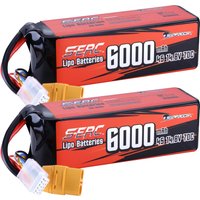 Akumulator Sunpadow 6000mAh 4S Lipo do 70C 14.8V z wtyczką XT90 do samochodów RC Truck Tank Truggy Vehicle Buggy Hobby 2 Packs
