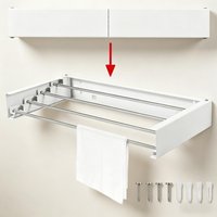Folding Clothes Hanger Invisible Wall Mounted Drying Rack Stainless Steel Laundry Hanger Retractable Drying Rack for Indoor Use