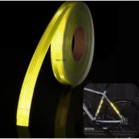 25mm*5m Fluorescent PET Reflective Tape Bicycle Waterproof Reflectors Sticker Self Adhesive Strip For Motorcycle Car Bike Helmet