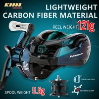 Bait Casting Fishing Reel 121g Light Weight Carbon Fiber Body 4kg Drag Power for Small Fish Fishing Model:PHANTOM