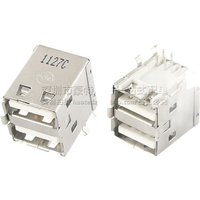 10PCS/ 67298-4090 0672984090 Double-layer USB2.0 interface USB TYPE A dual-port female socket