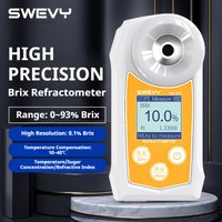 SWEVY SW55S/SW93S Lcd Digital Sugar Meter Juice Milk Tea Atc Sugar Meter 0-93% Professional High Precision Sweetness Tester