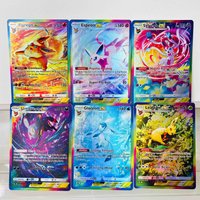 Pokémon Eeveelution 6pcs Set Sylveon Umbreon Espeon Holographic Texture Perfect Condition DIY Premium Anime Collection Card