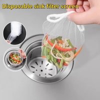 2026 200/100pcs Disposable Sink Filter MeshBags KitchenSink Strainer Drain Hole Anti-blocking Garbage Bag Cleaning Strainers Net
