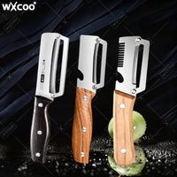 WXCOO Specialized Multifunctional Peeler Vegetable Tool Kitchen Peeler Stainless Steel Bottle Opener Fruit Knife for Sugarcane