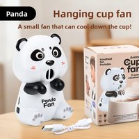 Cartoon Air-Blowing Cooling Attachment For Hot Drinks Portable Mini Fan Clip-On Design For Instants Cool For Summer Household