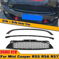 Upper Grille Racing Grill Grid Mesh Front Bumper Hood Overlay Trim Frame For 2007-2015 BMW Mini Cooper R55 R56 R57 R58 R59 S JCW