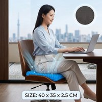 Honeycomb Gel Seat Cushion Breathable Design Pressure Relief Back Tailbone Pain For Office Home Cars Wheelchair Blue