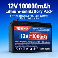 High endurance 12V Lithium Battery 100Ah LiFePO4 4000+ Deep Cycles Built-in BMS,for UPS, Kayak Fish Finder, Solar Panel,Radio