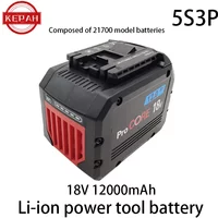 100% Original 18V 12Ah ProCORE Rechargeable Battery, for cordless tools BAT609 BAT618 GBA18V80 21700 high power 5C power cell