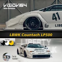 Vision64 In Stock 1:64 LBWK Countach LP500 Diecast Diorama Car Model Collection Miniature Toys