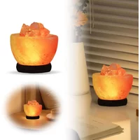 E5 Himalayan Salt Lamp Crystal Salt Rock Light with Base Crystal Salt Light LED Atmosphere Lamp Home Decor Bedroom Decoration