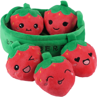 20cm Kawaii Cartoon A Basket of Strawberry Plushie Plush Toy Stuffed Fruit Toys Strawberry Kid Cute Christmas Birthday Gifts