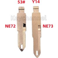 10pcs Car Key Blank 53# Y14 KD Key Blade VVDI Flip Remote Blade Head for Renualt Peugeot Citroen for KEYDIY Xhore Flip Remote