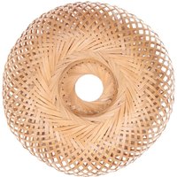AT02-Bamboo Wicker Rattan Lampshade Hand-Woven Double Layer Bamboo Dome Lampshade Asian Rustic Japanese Lamp Design