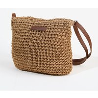 Straw woven bag, single shoulder, women's fashionable weaving, ins style, seaside beach, crossbody bag for women