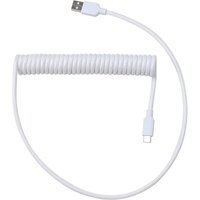 Type C To USB-A Mechanical Keyboard Cable USB Type C Spiral Design Coiled Keyboard Cable Double Sleeved Wire GX12 Connector