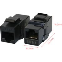 Cat 5e Cat6 Cat 6A Keystone Jack RJ45 Connector Extension Inline Coupler Ethernet Network LAN Unshielded