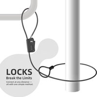AliExpress NONE Python Cable Lock for Bike, Bicycle, Scooter, Trail Camera Locking, 4 Digit Combination Padlock, Heavy Duty Anti Theft Lock