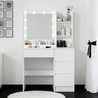 10 LED Bulbs Makeup Vanity Desk Dressing Table Lighting Mirror Dresser White