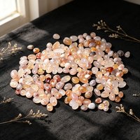 Natural Cherry Blossom Agate Chips, Polished Crystals, for Jewelry Making, Garden Decoration, Fish Tank Decorative Stone