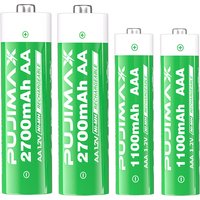 PUJIMAX 1.2V AA/AAA Ni-MH Rechargeable Batteries Battery Set 1100mAh 2700mAh For Mp3 Mobile Led Flashlight Toys Torch Batteries