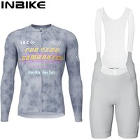 AliExpress INBIKE Men's Cycling Jersey Set Long Sleeve Quick Dry Breathable Bicycle Clothing for Men Mountain Bike Bib Shorts Riding Wear