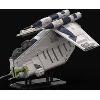 MOC LAAT Wolfpack Gunship Model DIY Assembly Bracket Set Aircraft Building Blocks Children's Toy Boy Collection Birthday Gift