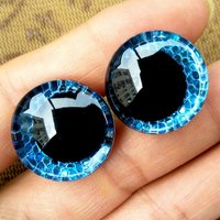 20pcs/lot 3D Clear 3d Glitter Safety Eyes For Toys Amigurumi Trapezoidal Knitted Puppet Crochet Plush Toy Eye 16/18/20/22/25mm