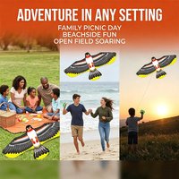 1.1m Eagle Kite With 30 Meter Kite Line Large Eagle Flying Bird Kites Children Gift Family Trips Garden Outdoor Sports DIY Toy