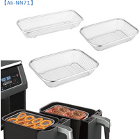 Square Thick Air Fryer Basket For Oven Stainless Steel Grill Basket Non-Stick Mesh Basket Air Fryer Tray Wire Rack Basket【NN71】