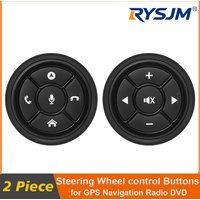 AliExpress RYSJM 2pcs Wireless Car Steering Wheel Control Button Vol Car Motorcycle Bike Steering Wheel Music Play for IOS Android GPS Navigation
