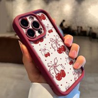 Heart Red Cherry Phone Case for Oppo A60 A3 A3X A98 A78 A58 A38 A57 A76 A17 A94 A74 A55 A54 A79 4G 5G Soft TPU Back Cover