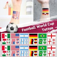 National Flag Temporary Tattoo Face Arm Men Women Fake Tatoo Brazil Russia America Germany Football Games Tattoos