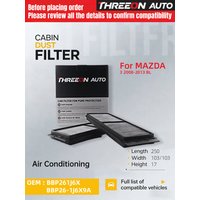 For MAZDA 3 BL 1.6 2.0 2.2 2.3 2.5 MAZDA 3 Saloon Set of 2 Air Cabin Filter BBP261J6X BBP26-1J6X9A CU26008-2 MK3036
