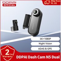 dashcam voiture caméra voiture Caméra embarquée DDPAI N5 double avant et arrière, résolution 4K Ultra HD, vision nocturne, ADAS, GPS, enregistrement automatique dashcam voiture 360°,voiture