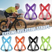 New Highlight Reflective Straps Night Running Riding Clothing Vest Adjustable Safety Vest Elastic Band For Adults and Children