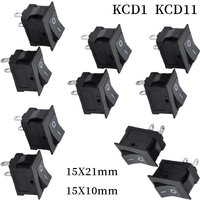 2 PIN 15x21mm 10x15mm KCD1 KCD11 Rocker ON/OFF Snap-in Mount Switch