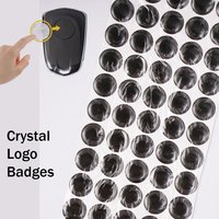 50-Piece 14mm KD/VVDI Key Stickers - Crystal Logo Badges for KeyDIY/KYDZ Remote Car Key Decoration & Repair