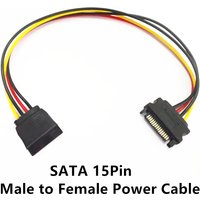 Sata 15Pin Male to Female Power Extension Cable 0.2M 0.3M 0.5M 1M
