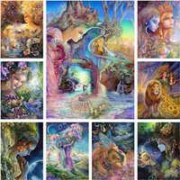 Magical Landscape Nordic Style Fantasy 5D DIY AB Diamond Painting Fairy Tale Myth Girl Art Mosaic Cross Stitch New Product