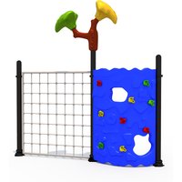 Kids Outdoor Playground Equipment Climbing Frame and Rock Walls-Durable Steel Educational Play Area for School