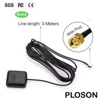 PLOSON GA-06 Waterproof GPS Antenna for Car, SMA Male Plug, Magnetic Base, Navigation for Marine Boat Car Vehicle