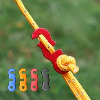 Outdoor Camping Tent Drawstring Windproof Three-hole Wind Rope Buckle Made of Aluminum Alloy Small in Size Sturdy and Durable