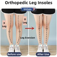 Semelles orthopédiques en Gel de Silicone pour pieds, Massage magnétique, Type de jambe O/X, Correction Valgus Varus, fasciite plantaire, soins des pieds