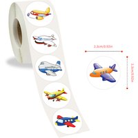 500pcs Cartoon Airplane Rolling Stickers Small Cute Toy Game Sticker DIY Gift Sealing Label Decoration