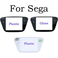 Couvercle d'écran de protection en plastique et verre, protecteur d'objectif, remplacement de lentille, blanc et noir, Sega Game Gear 227