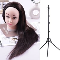 Mannequin Head 100% Synthetic Hair Hairdresser Training Head With Tripod Manikin Cosmetology Doll Head For Braiding Styling