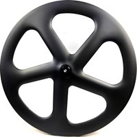 AliExpress BIKEDOC SP-TL5 700C Track Bike Carbon 5 Spoke Wheels Road Spoke Carbon Track Wheelset 24.2MM Wide 55.7MM Depth