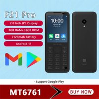 F21 Pro 4G Smart Touch Screen Phone 2.8" Smartphone Android 11 3GB+32GB Mobile Phone BT5.0 2120mAh Battery 5MP Support Google